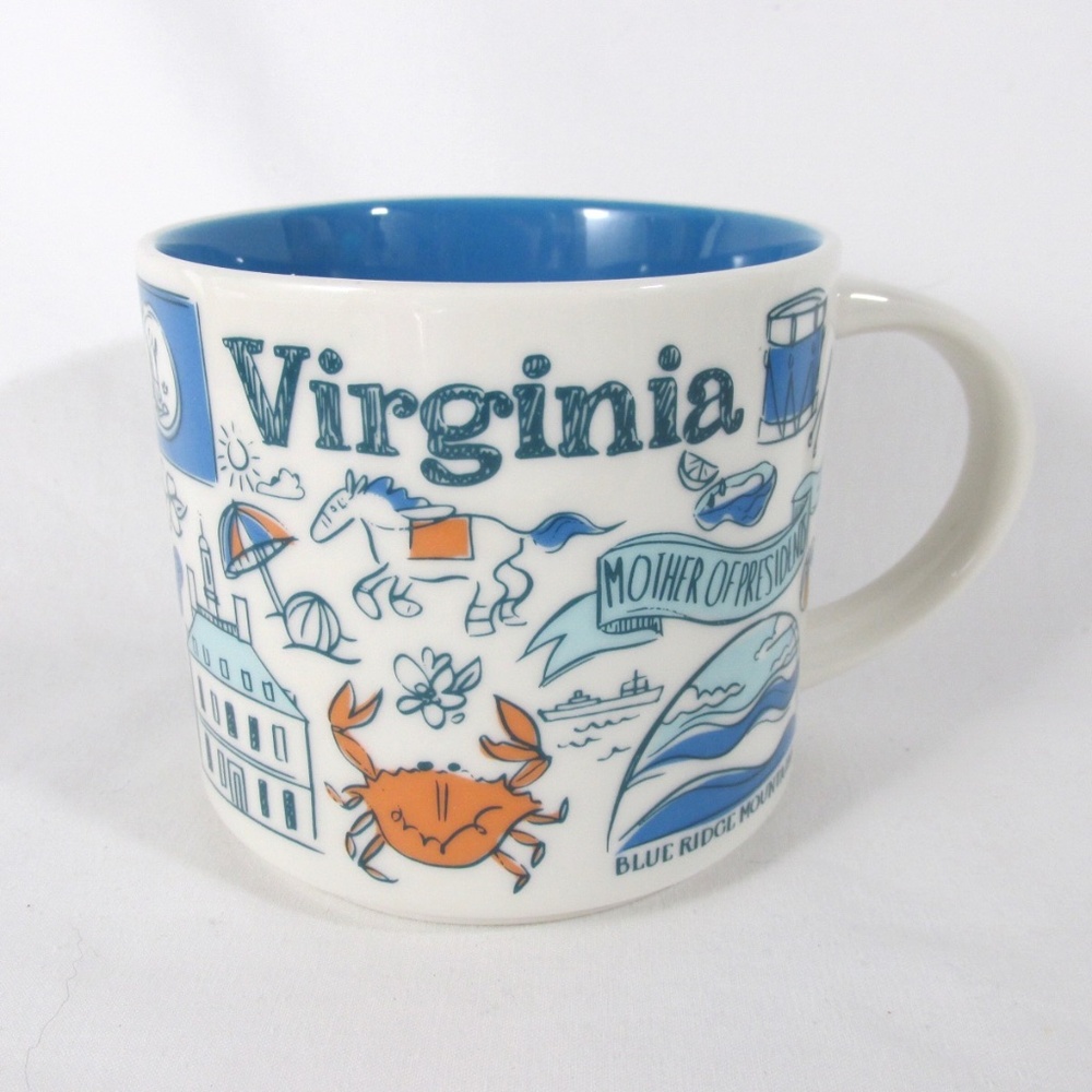 Starbucks Coffee Mug Virginia Been There Series Across the Globe Collection 14oz
